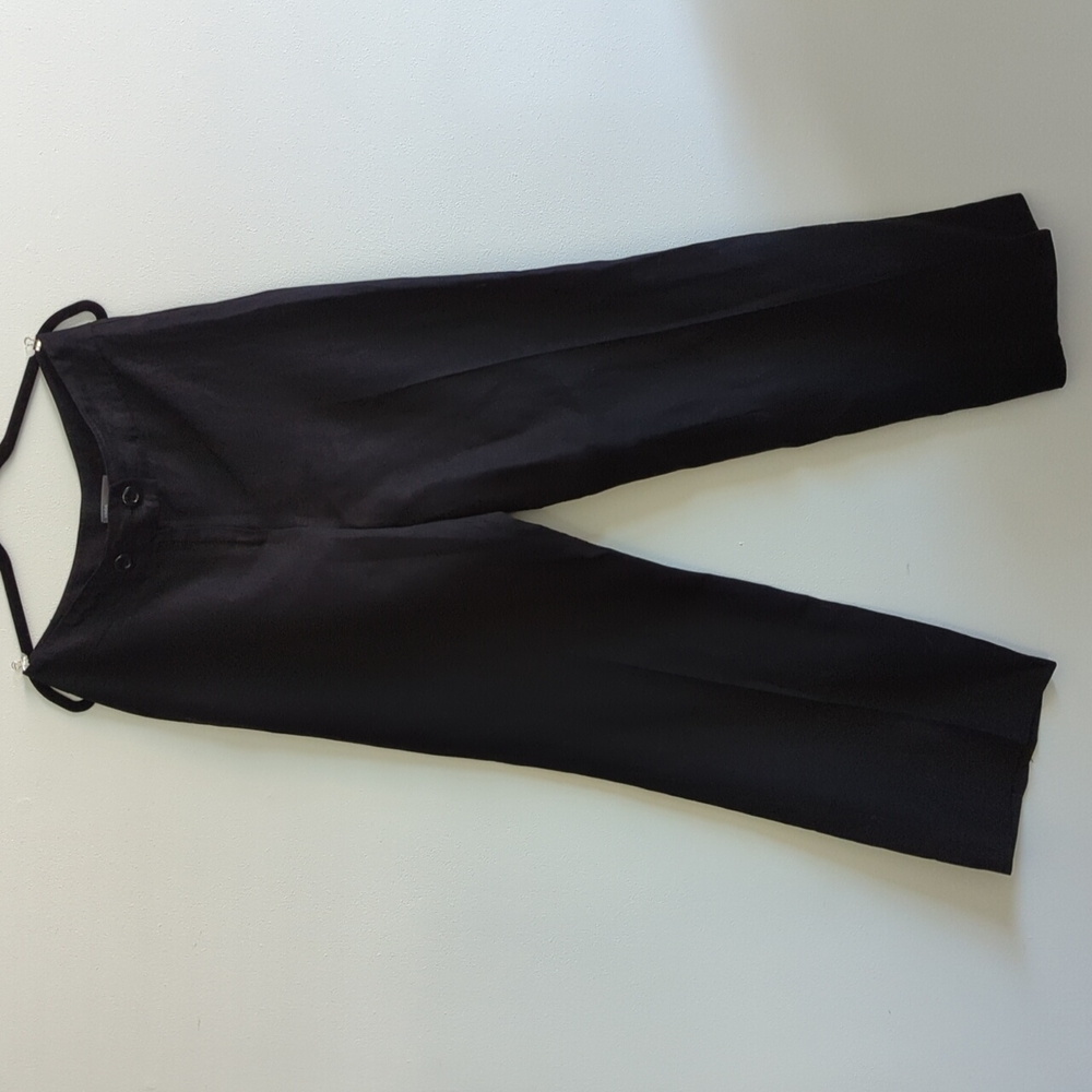 Theory Linen Wide leg pants, black, women's size 10